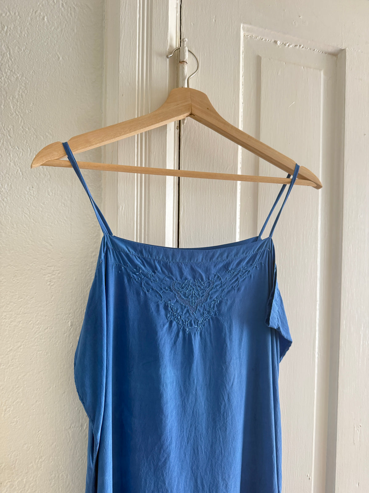 1920s HAND DYED COBALT SLIP