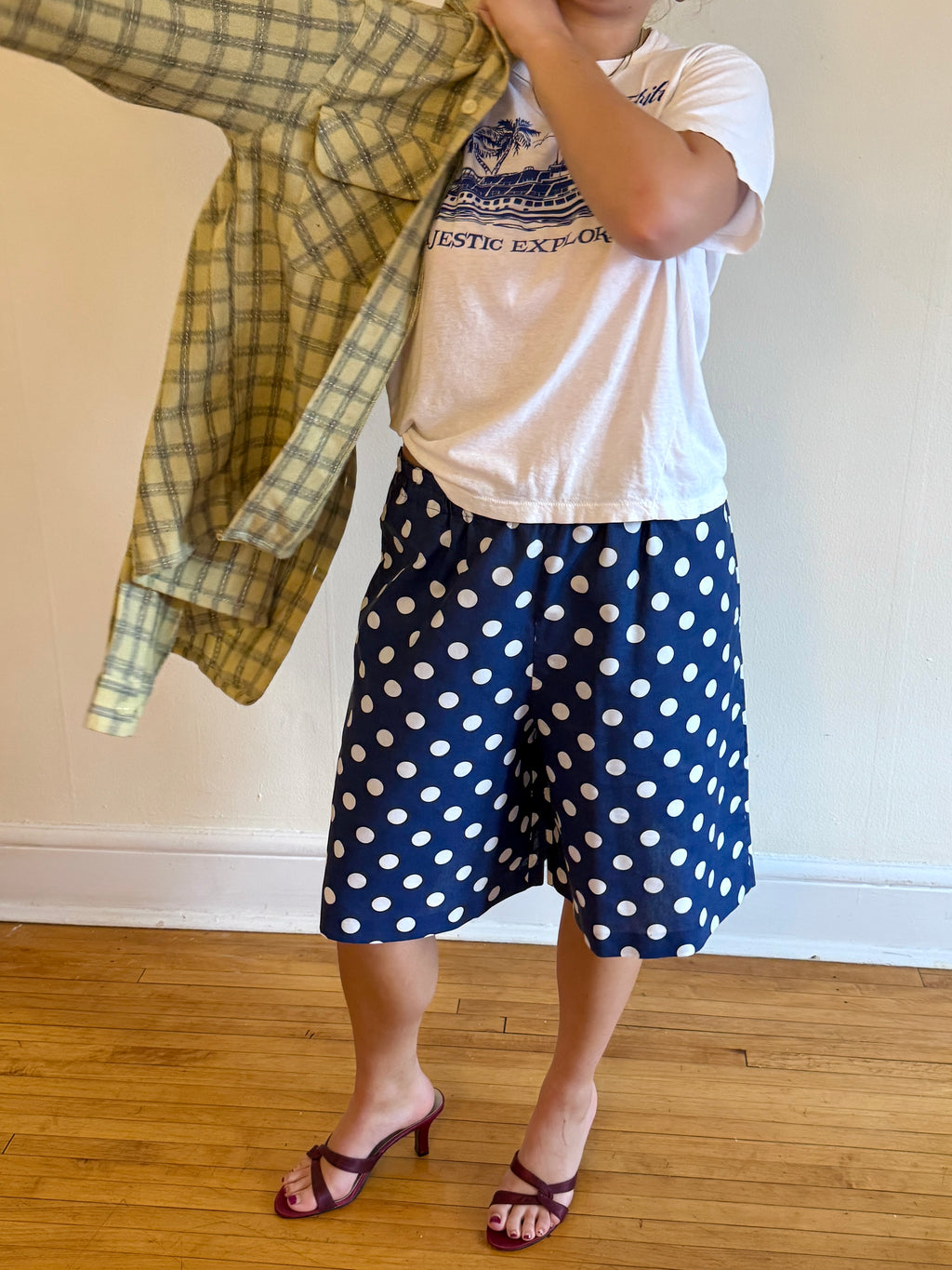 1980s POLKADOT CULOTTE SHORTS