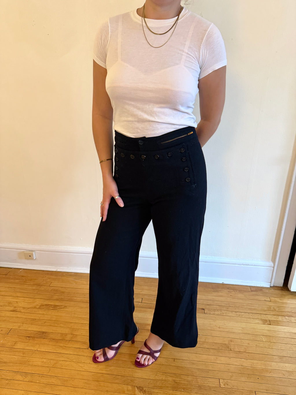 1940s WOOL SAILOR TROUSERS