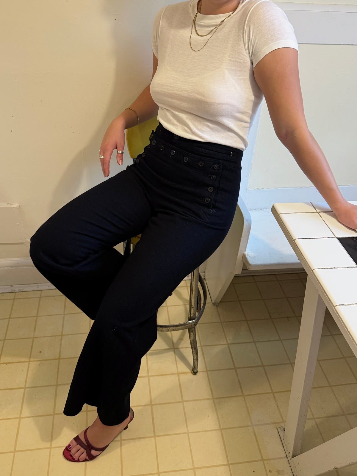 1940s WOOL SAILOR TROUSERS