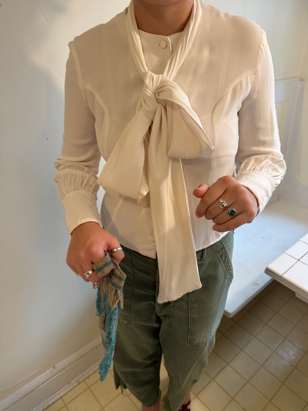 1940s BOW BLOUSE