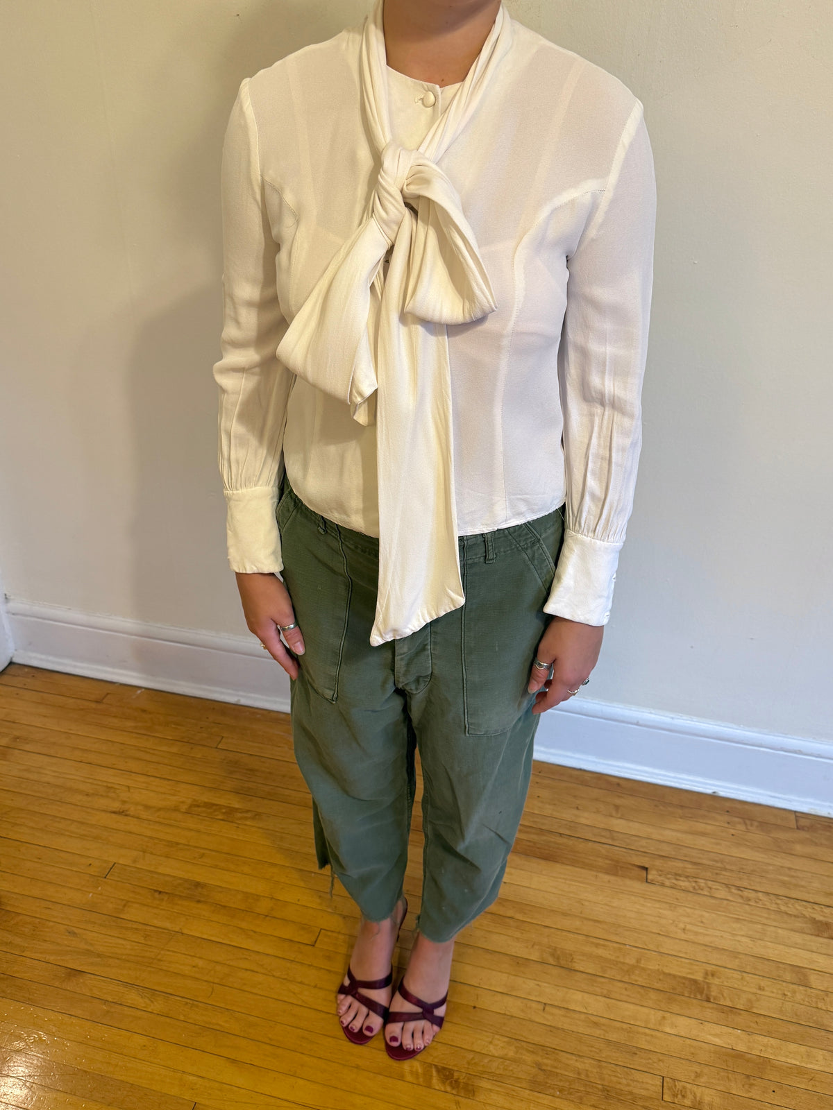 1940s BOW BLOUSE