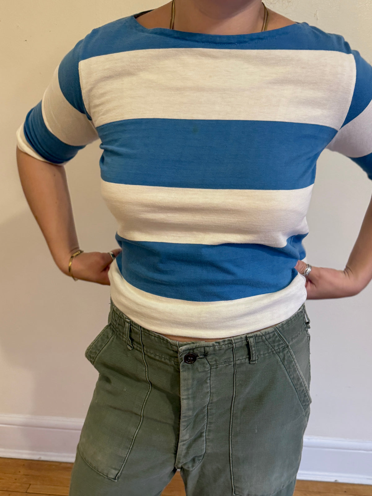 1960s STRIPED BOATNECK TEE