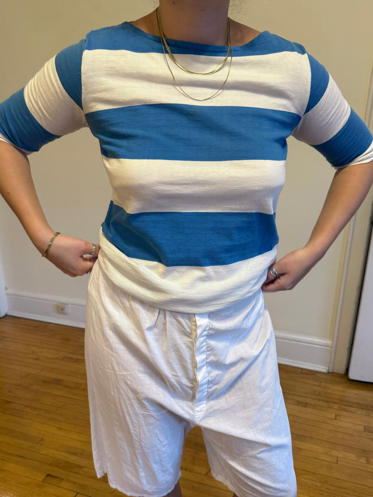 1960s STRIPED BOATNECK TEE