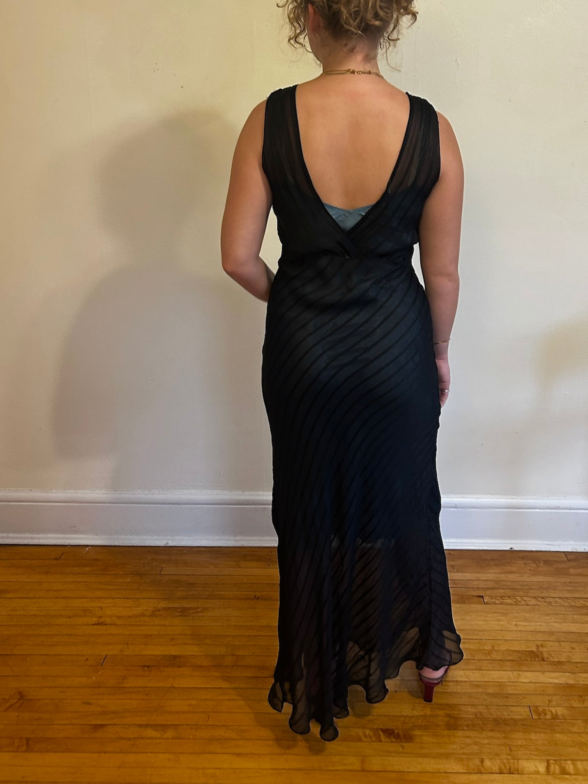 1940s STRIPE BIAS CUT SLIP