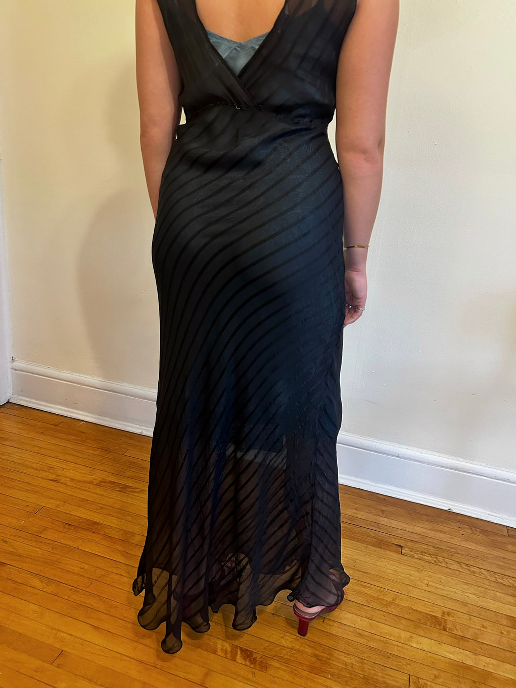1940s STRIPE BIAS CUT SLIP