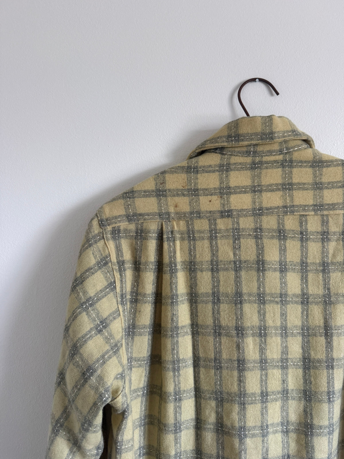 1950s YELLOW CAMP COLLAR WOOL SHIRT